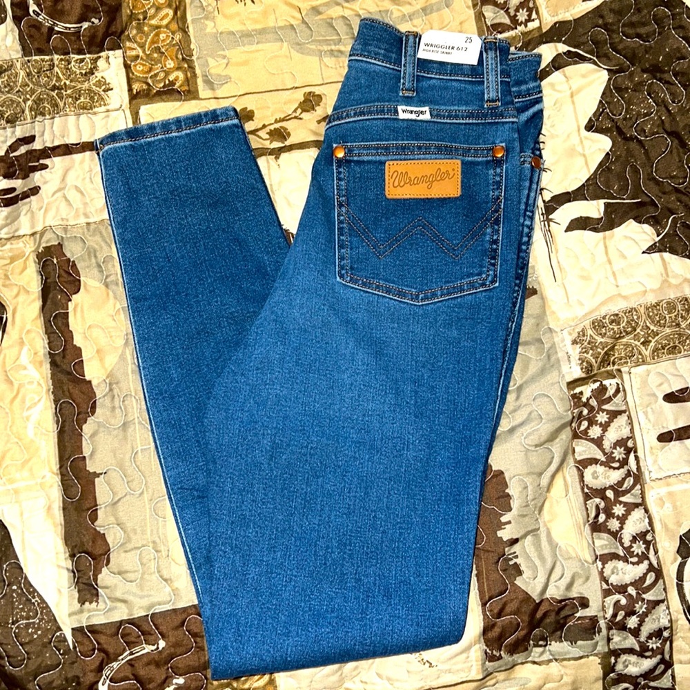 WOMENS WRANGLER WRIGGLER 612 HIGH RISE SKINNY JEAN